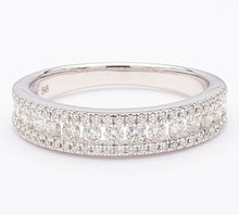 Load image into Gallery viewer, Tri-layer Diamond Delight Wedding Band
