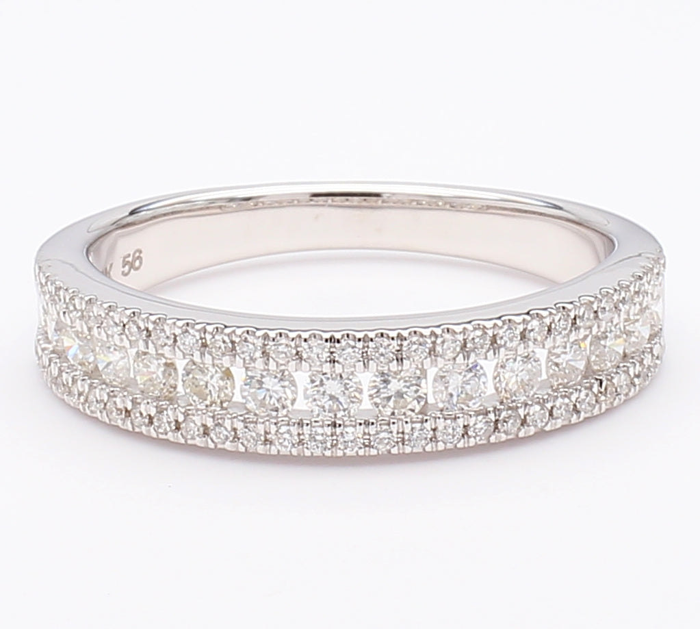 Tri-layer Diamond Delight Wedding Band